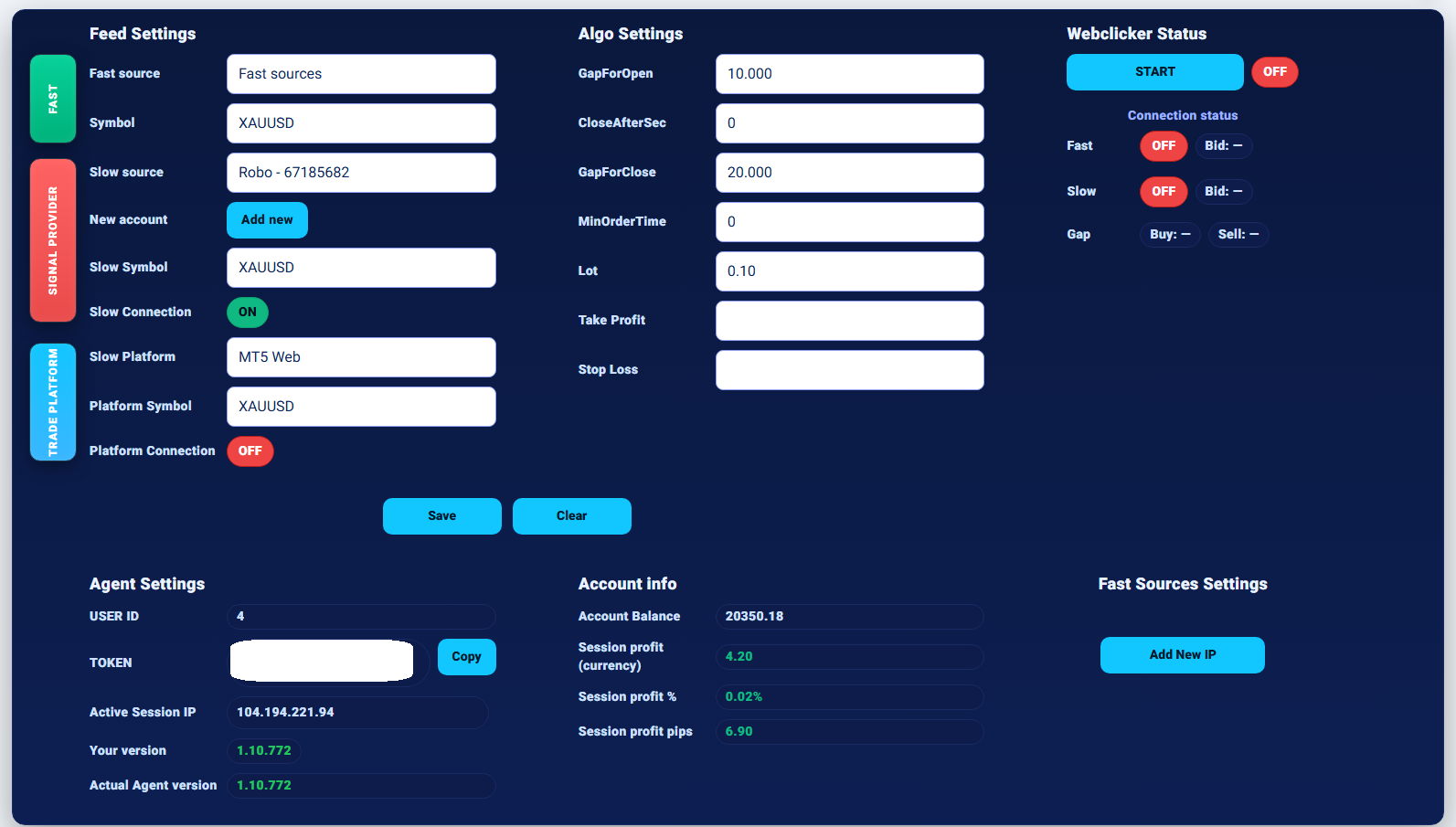 UI Settings - Westernpips Docs
